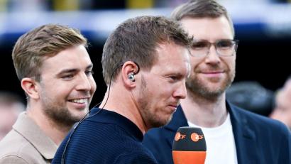 Bild: Bernd Thissen/dpa
Die ZDF-Experten Christoph Kramer und Per Mertesacker haben sich über das DFB-Aus von Julian Nagelsmann geäußert. (Archivbild)