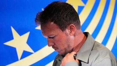 Bild: Martin Meissner/AP/dpa
Ende als Bundestrainer nach etwas mehr als 1.000 Tagen: Julian Nagelsmann.