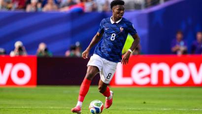 Bild: Tom Weller/dpa
Fehlt im Achtelfinale: Aurélien Tchouaméni. (Archivbild)