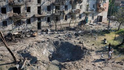 Bild: Efrem Lukatsky/AP/dpa
In Kiew hat ein russischer Raketenangriff 30 Menschen getötet. (Archivbild)