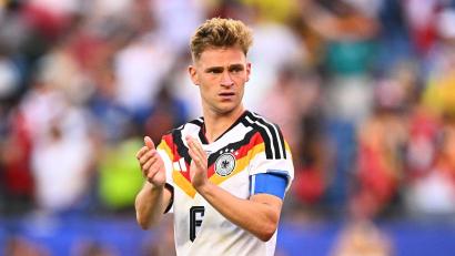 Bild: Tom Weller/dpa
Soll nach Ansicht von Dietmar Hamann aus der Nationalmannschaft zurücktreten. DFB-Kapitän Joshua Kimmich. (Archivbild)