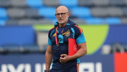 Bild: Andre Penner/AP/dpa
Luis de la Fuente ist Trainer der Spanier bei der WM. (Archivbild)