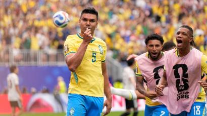 Bild: Ashley Landis/AP/dpa
Läuft unter falschem Namen auf: Casemiro.