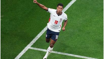 Bild: Martin Rickett/PA Wire/dpa
Jude Bellingham schoss zwei Tore für England.