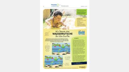 Bild: Oberpfalz-Medien
Wir bauen eine Wasserrutsche für den Garten.