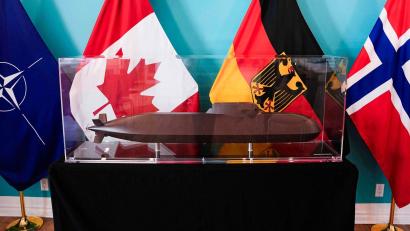 Bild: Justin Tang/The Canadian Press/AP/dpa
Der Kieler Marineschiffbauer TKMS baut zwei Dutzend U-Boote für Deutschland, Norwegen und Kanada.