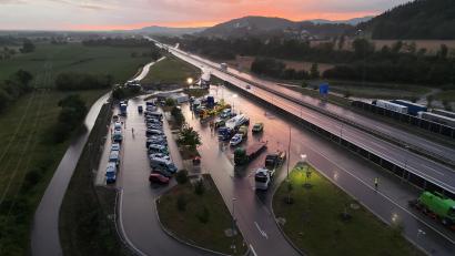 Bild: VPI Regensburg
Die Großkontrollstelle auf der A3 bei Wörth an der Donau.