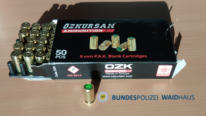 Bild: Bundespolizei
Beamte der Bundespolizei Waidhaus haben am Sonntag bei Grenzkontrollen in Waidhaus Munition sichergestellt.