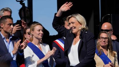 Bild: Michel Euler/AP/dpa
Marine Le Pen will Frankreichs nächste Präsidentin werden. (Archivbild)