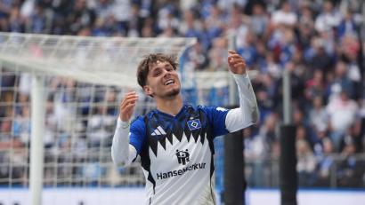 Bild: Marcus Brandt/dpa
War der beste Torschütze in der Gruppenphase und traf erneut: HSV-Profi Otto Stange. (Archivbild)