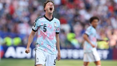 Bild: Maddy Grassy/AP/dpa
Belgiens Team um  Maxim De Cuyper tritt bei der WM immer selbstbewusster auf.