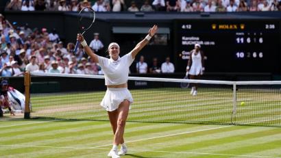 Bild: Ben Whitley/PA Wire/dpa
Erstmals im Wimbledon-Finale: die Tschechin Karolina Muchova.