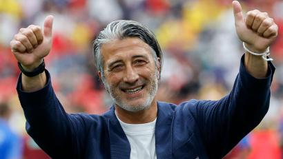 Bild: Peter Klaunzer/KEYSTONE/dpa
Trainer Murat Yakin ist auch für das Viertelfinalspiel gegen Argentinien optimistisch.