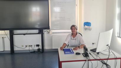 Bild: Jonas Storch
Die neue Schulleiterin Alexandra Mozelewski der Fachschule für Heilerziehungspflege hat nach 40 Jahren Berufserfahrung immer noch am meisten Spaß am Unterrichten.