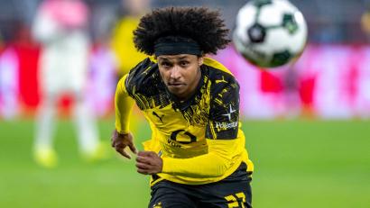 Bild: David Inderlied/dpa
Karim Adeyemi steht vor einem Wechsel zum FC Barcelona. (Archivbild)