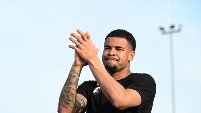 Bild: Bernd Weißbrod/dpa
Will den SC Freiburg verlassen: Noah Atubolu. (Archivbild)
