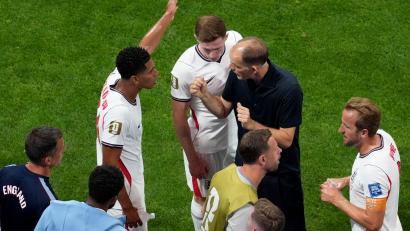 Bild: Nick Potts/PA Wire/dpa
Nach dem WM-Viertelfinale reagiert Jude Bellingham irritiert auf Aussagen seines Trainers Thomas Tuchel. (Archivbild)