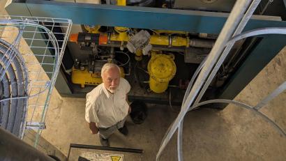 Bild: Energie Eschenfelden 
Seit rund zehn Jahren ist das Nahwärmenetz mit 55 Anschlüssen in Eschenfelden in Betrieb. Helmut Wendler, der geschäftsführende Gesellschafter der Energie Eschenfelden GmbH, wird am 25. Juli bei der Veranstaltung zur Klimaschutzwoche persönlich die Anlage erklären.