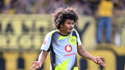 Bild: Harry Langer/dpa
Karim Adeyemi steht unmittelbar vor einem Wechsel zum FC Barcelona. (Archivbild)