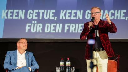 Bild: Jan Woitas/dpa
Uwe Steimle weist die Kritik zurück.