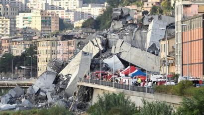 Bild: Luca Zennaro/ANSA/AP/dpa
Acht Jahre nach dem Einsturz einer Autobahnbrücke in Genua sind nun die Urteile da. (Archivbild)