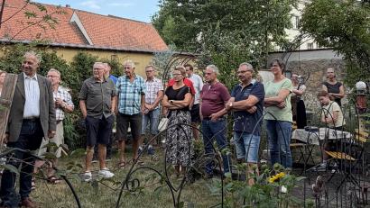 Bild: Stefanie Gradl
Ein bezaubernder Hinterhofgarten erwartet die Besucher bei Ingrid Schmer in der Breiten Gasse.