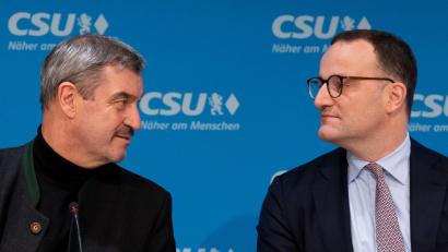 Bild: Sven Hoppe/dpa
CSU-Chef Söder und Unionsfraktionschef Spahn verbindet seit Jahren eine gute Beziehung. (Archivbild)