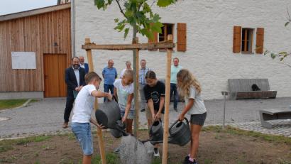 Bild: Josef Popp
Kräftig wurde der neue Grundgesetzbaum in Schmidmühlen gegossen.