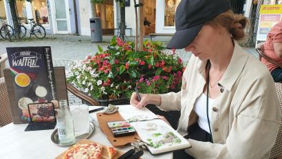 Bild: ald
Sonja fehlte mehrere Monate bei den Sketchers-Treffen. Die 40-Jährige ist Mutter geworden. Jetzt möchte sie aber wieder regelmäßig zeichnen.