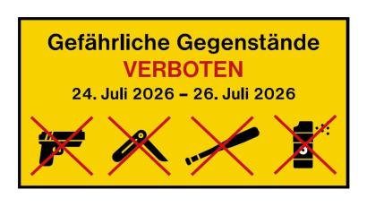 Bild: Bundespolizei
Die Bundespolizei verhängt ein temporäres Mitführverbot für gefährliche Gegenstände am Hauptbahnhof Regensburg.