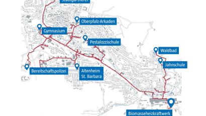 Bild: Leonie Pielenhofer
Das Fernwärmenetz von Danpower in Sulzbach-Rosenberg ist derzeit 16 Kilometer lang. Eine Verlängerung in die Altstadt hinein wird diskutiert, ist aber noch nicht entschieden. Quelle: Danpower-Gruppe