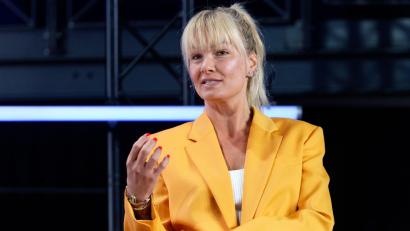 Bild: Henning Kaiser/dpa
Franziska van Almsick wünscht sich mehr Planungssicherheit für Trainer. (Archivbild)