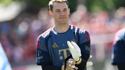 Bild: Angelika Warmuth/dpa
Zurück im Training beim FC Bayern: Manuel Neuer.