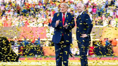 Bild: Tom Weller/dpa
Was plant Infantino nach der WM in Amerika? (Archivbild)