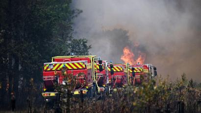 Bild: Emma Da Silva/AP/dpa
Die Waldbrände wüten auch ganz in der Nähe von Münchens Partnerstadt Bordeaux.
