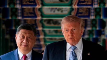 Bild: Evan Vucci/Pool Reuters/AP/dpa
Donald Trump hat einen Besuch von Xi für September angekündigt. Insgesamt könnte es dieses Jahr vier Treffen der beiden Präsidenten geben.