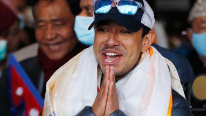 Bild: Niranjan Shrestha/AP/dpa
Purja war in der Bergsteigerszene ein Star.