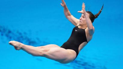 Bild: Ng Han Guan/AP/dpa
Lena Hentschel  gewinnt mit Synchron-Partner Luis Avila Sanchez gewinnt sie bei der EM Bronze.