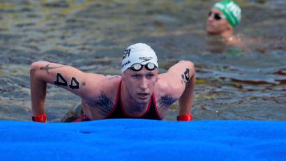 Bild: Vincent Thian/AP/dpa
Die EM-Vorbereitung lief für Wellbrock alles andere als optimal. (Archivbild)