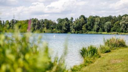Bild: Matthias Balk/dpa
Am Feringasee bedrohte ein Mann andere Badegäste. (Archivbild)