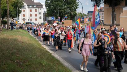 Bild: Marina Gube
Die Polizei hatte im Vorfeld den Lauf der Route abgeändert und die B 85 zwischen Nabburger Tor und OTH komplett gesperrt.