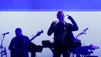 Bild: Jose Sena Goulao/LUSA/dpa
Die Band Massive Attack ist schon lange für ihre Unterstützung Palästinas bekannt. (Archivbild)
