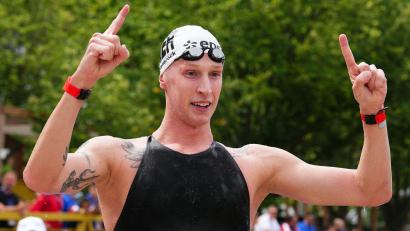 Bild: Dimitar Dilkoff/AFP/dpa
Für Florian Wellbrock ist es der erste Europameistertitel im Freiwasser.
