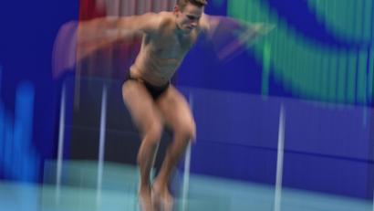 Bild: Ng Han Guan/AP/dpa
Moritz Wesemann gewann bei der EM vom 3-Meter-Brett. (Archivbild)