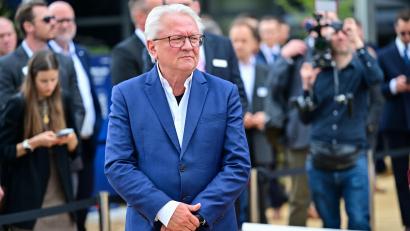 Bild: Sebastian Christoph Gollnow/dpa
Rheinmetall-Chef Armin Papperger steht unter besonderem Personenschutz. (Archivbild)
