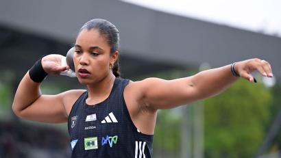 Bild: Sven Hoppe/dpa
Olympiasiegerin Yemisi Mabry ist bei der EM nicht die Top-Favoritin. (Archivbild)