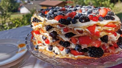 Bild: Heike Heindl
Wer kann da widerstehen? Die Pfannkuchen-Torte finden nicht nur Kinder lecker.