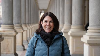 Archivbild: Marco Meier
Magdalena Becher in den berühmten Kolonaden in Karlsbad.