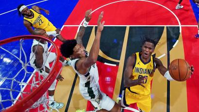 Bild: Kyle Terada/Pool USA Today Sports/AP/dpa
MarJon Beauchamp (M) wird ein Münchner. (Archivbild)