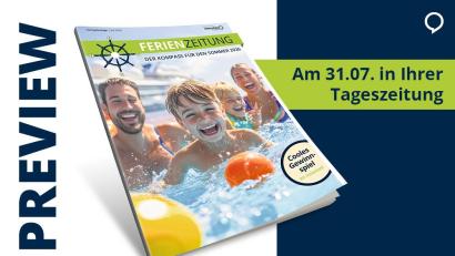 Bild: Grafik Agentur PR &amp; Content
Die Ferienzeitung hilft bei der Planung der besten Zeit des Jahres.